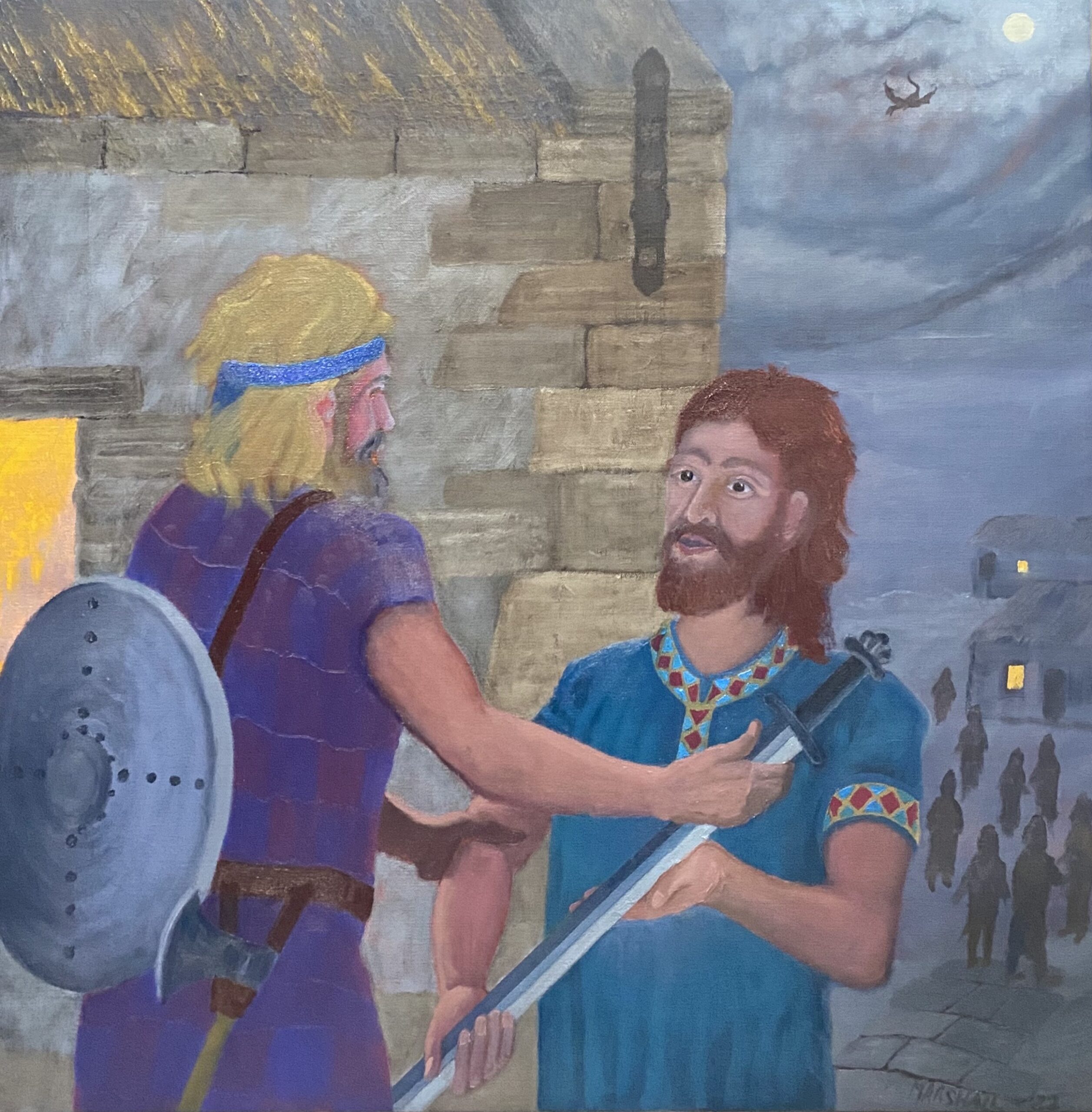 Wiglaf painting by Marshall Lock